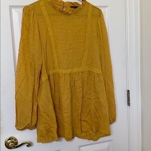 Yellow Summery Dress with Lace NWOT